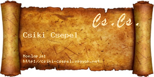 Csiki Csepel névjegykártya