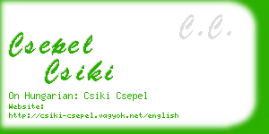 csepel csiki business card